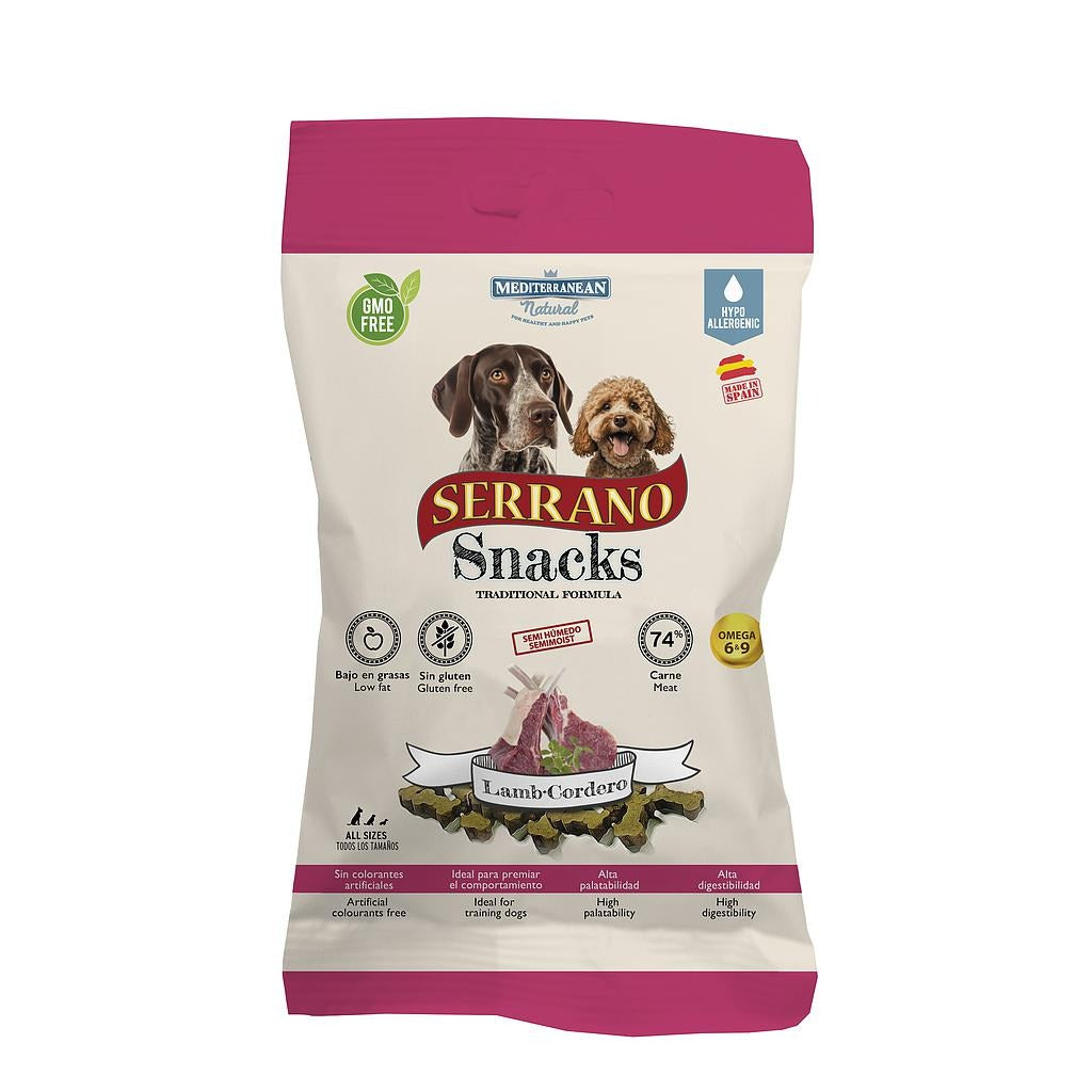 Petiscos de Cordeiro Serrano para Cães 100g