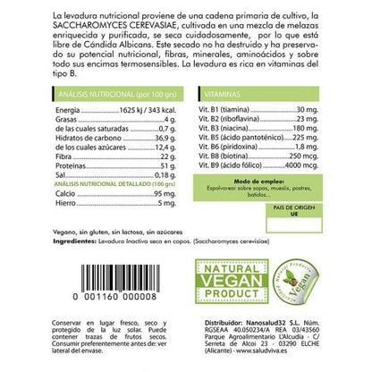 Levedura Nutricional Salud Viva 500 g