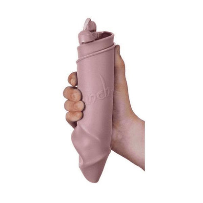 Balde de praia em silicone amassado rosa pastel