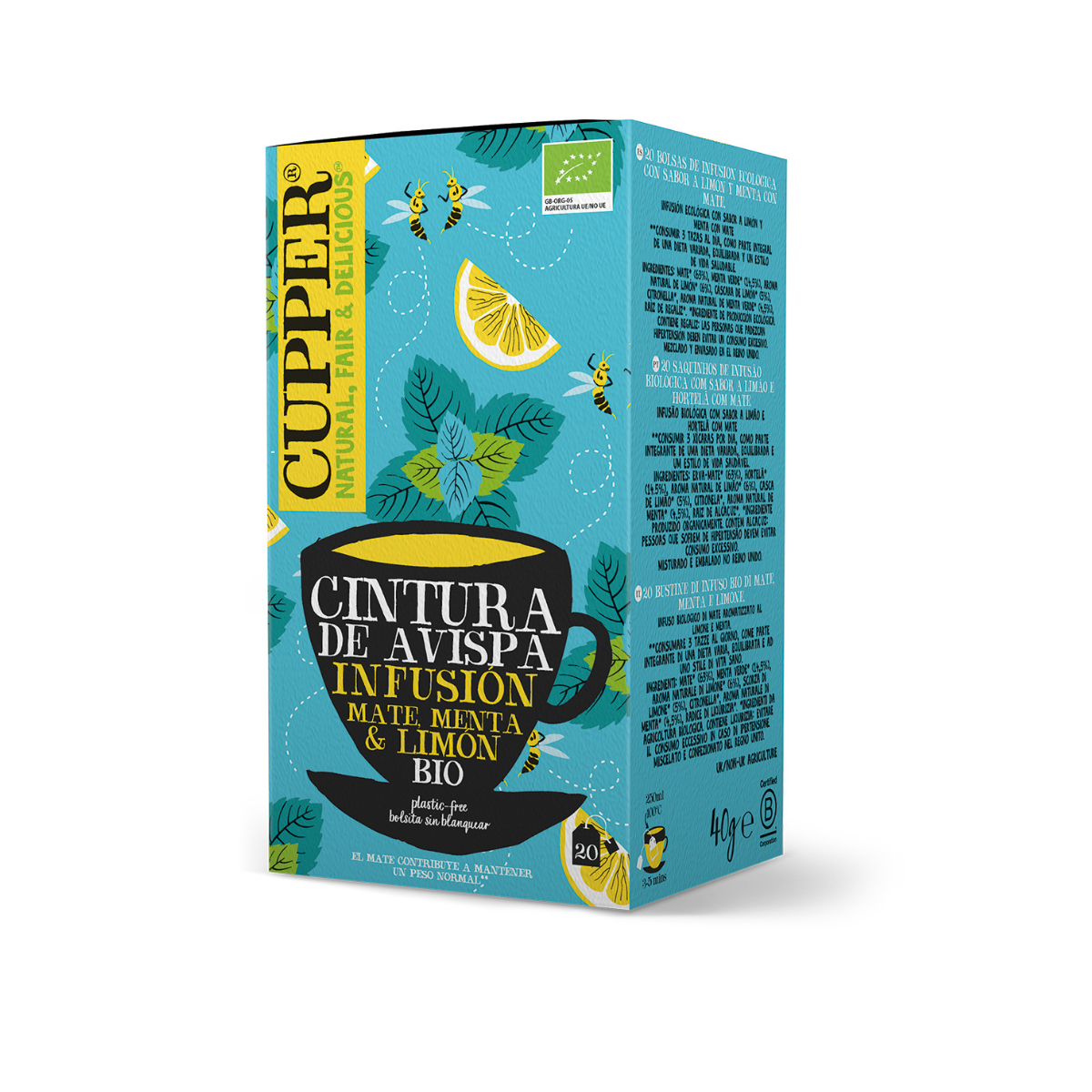 Infusão de cintura de vespa Bio Cupper 20 saquetas 