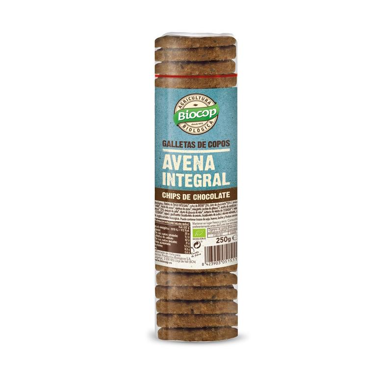 Biocop Bolachas de aveia integral com pepitas de chocolate biológico 250 g