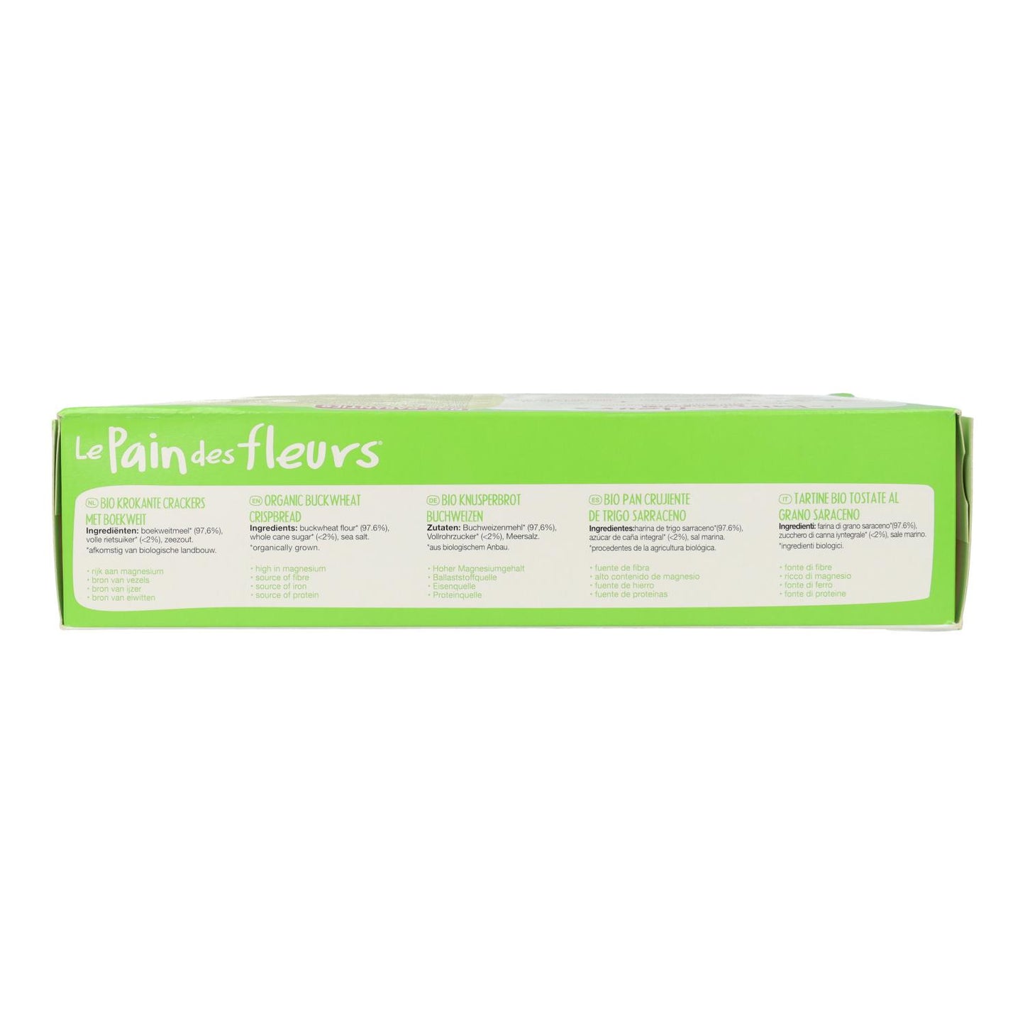 Embalagem 2x Tostas Crocantes de Trigo Sarraceno sem glúten Le Pain de Fleurs 300 g