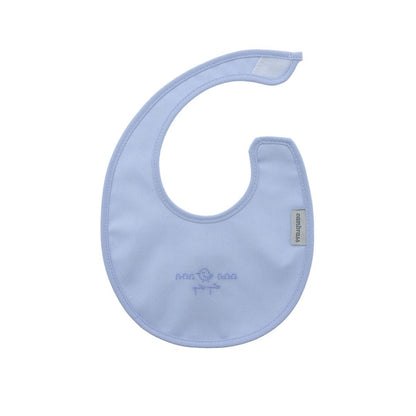 Babete redondo Cambrass Pio Pio com velcro em azul claro