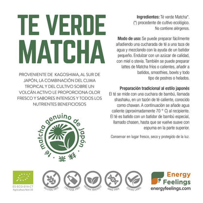 Pack de 2 chás verdes Matcha ECO Energy Feelings