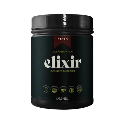 Elixir: Colagénio + Óleo MCT, 450 g Paleobull Elixir Baunilha 450 g