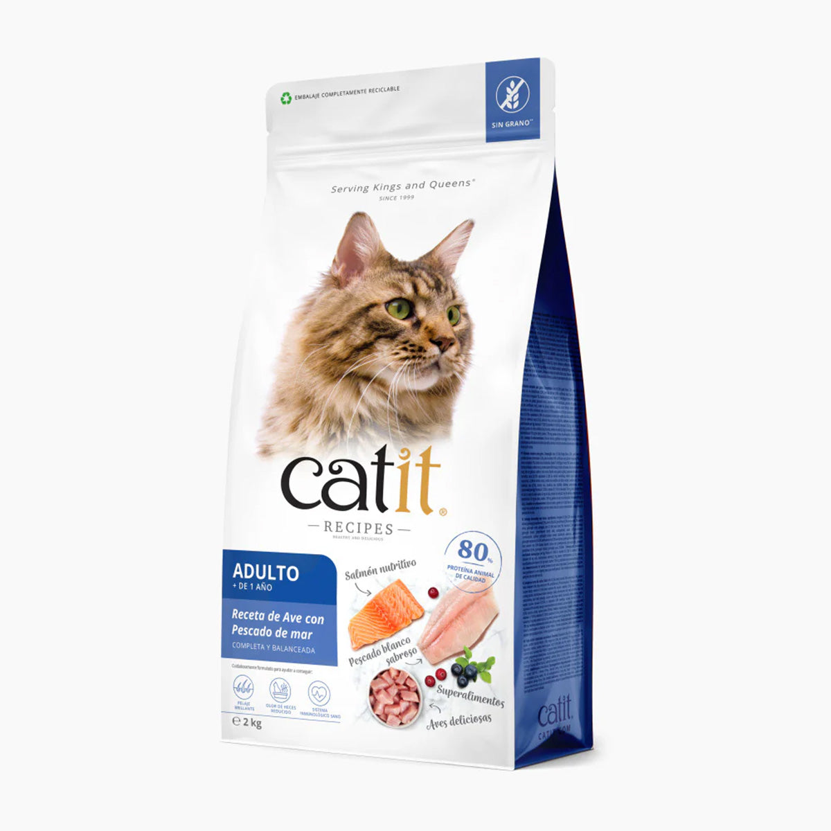 Pienso para gatos adultos con pescado de mar Recipes 2 kg Catit
