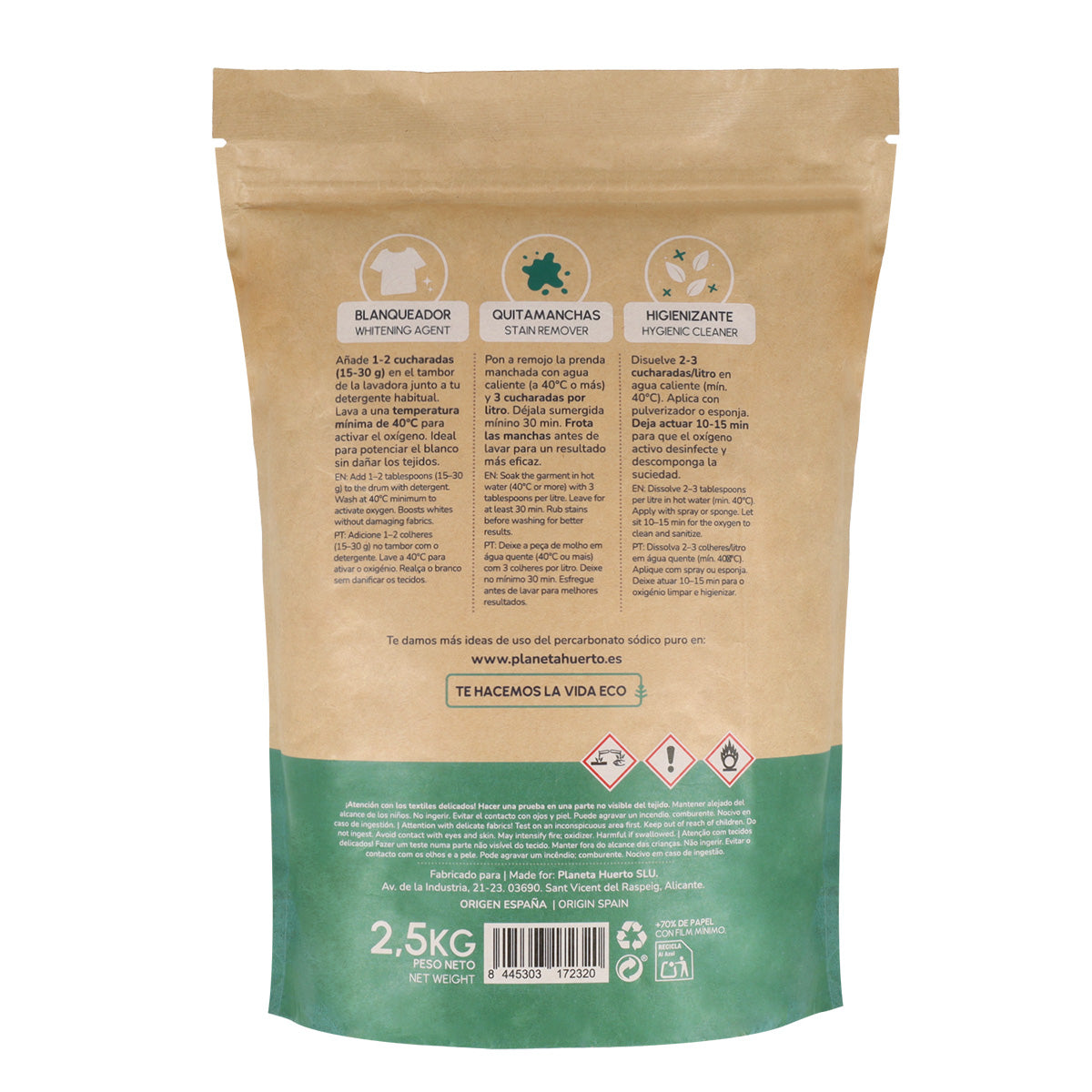 Planeta Huerto Percarbonato de Sódio 2,5 kg