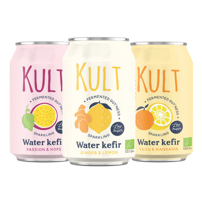 Água de Kefir de Yuzu e Tangerina KULT 330 ml