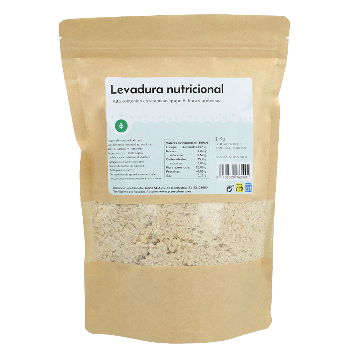 Levedura Nutricional Planeta Huerto 1 kg