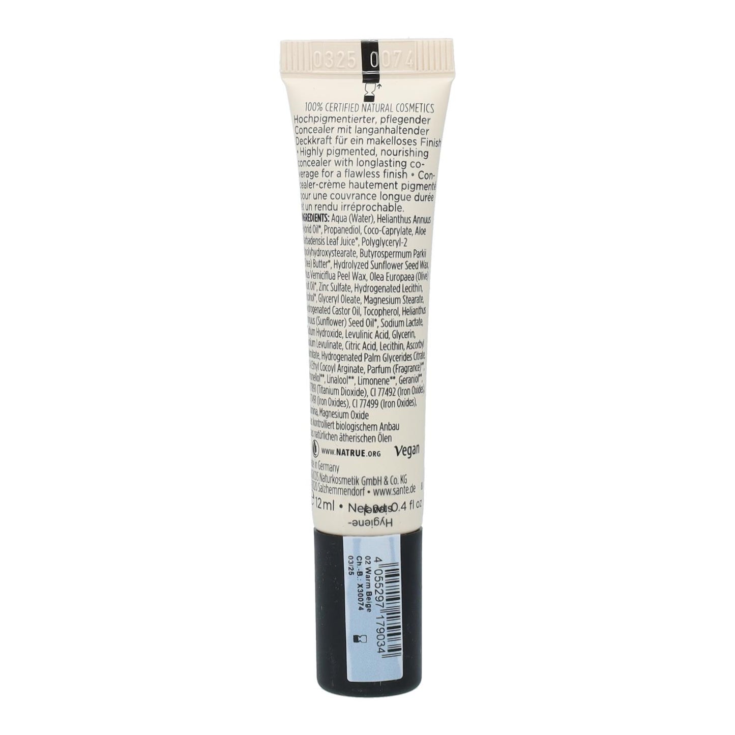 Corretor Mineral Sante, Alta Cobertura, 02 Bege Quente, 15 ml