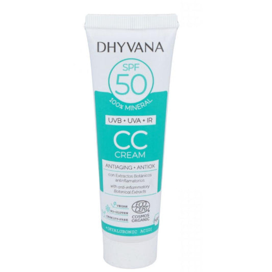 Solar SPF50 Color con ácido hialurónico Dhyanva 50ml. ECO