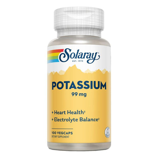 Citrato de Potássio Solaray 60 Cápsulas Vegetarianas. Adequado para Veganos.