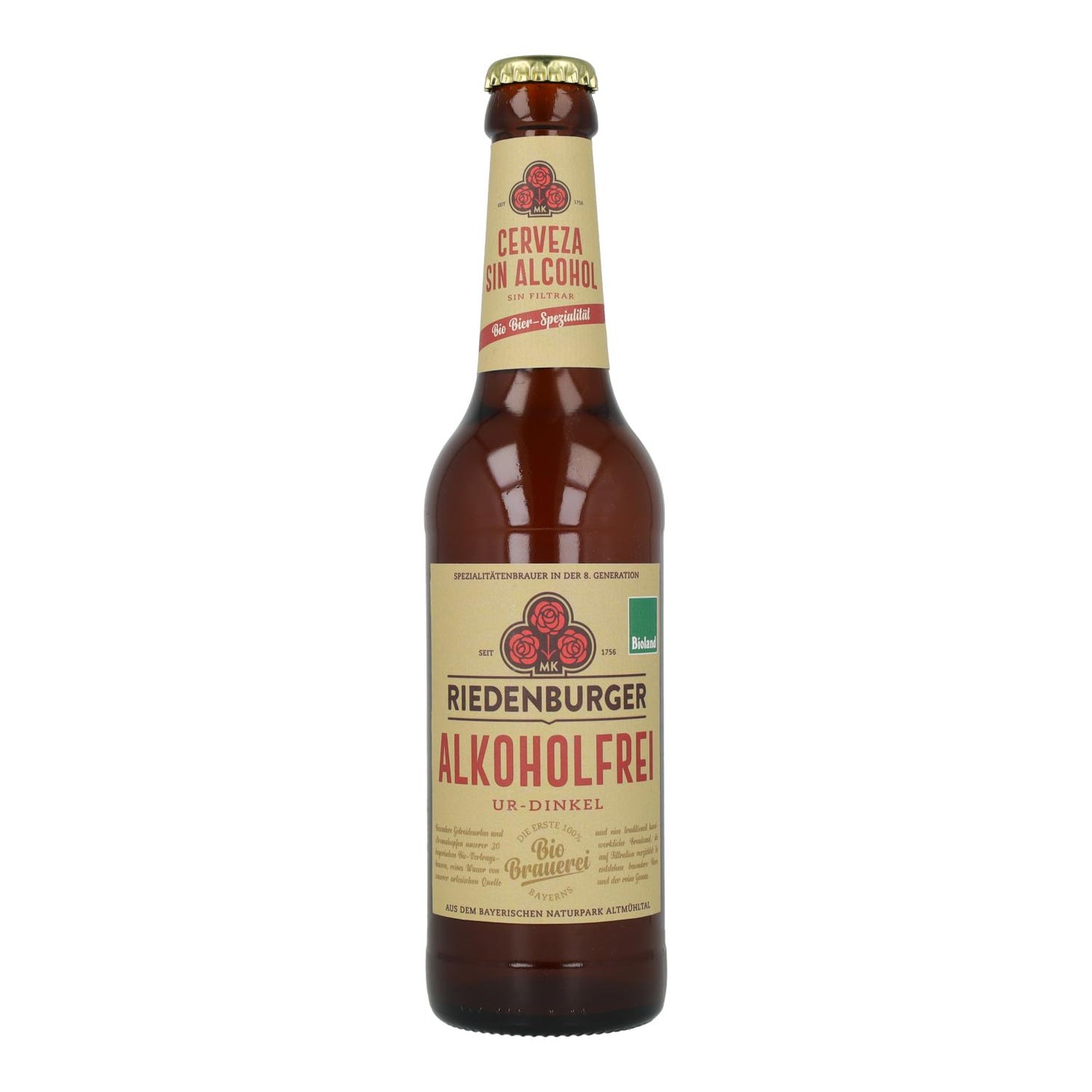 Cerveja de Espelta Biológica sem Álcool Riedenburger 33cl