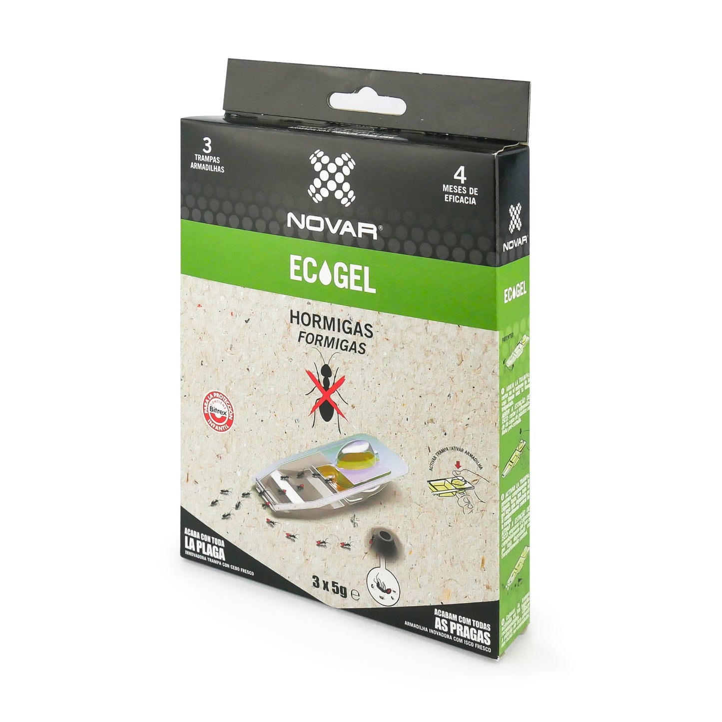 Armadilha para formigas Novar Ecogel 3 x 5 g