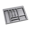 Emuca Porta-talheres para gaveta de cozinha, módulo 700 mm, Plástico, Cinza