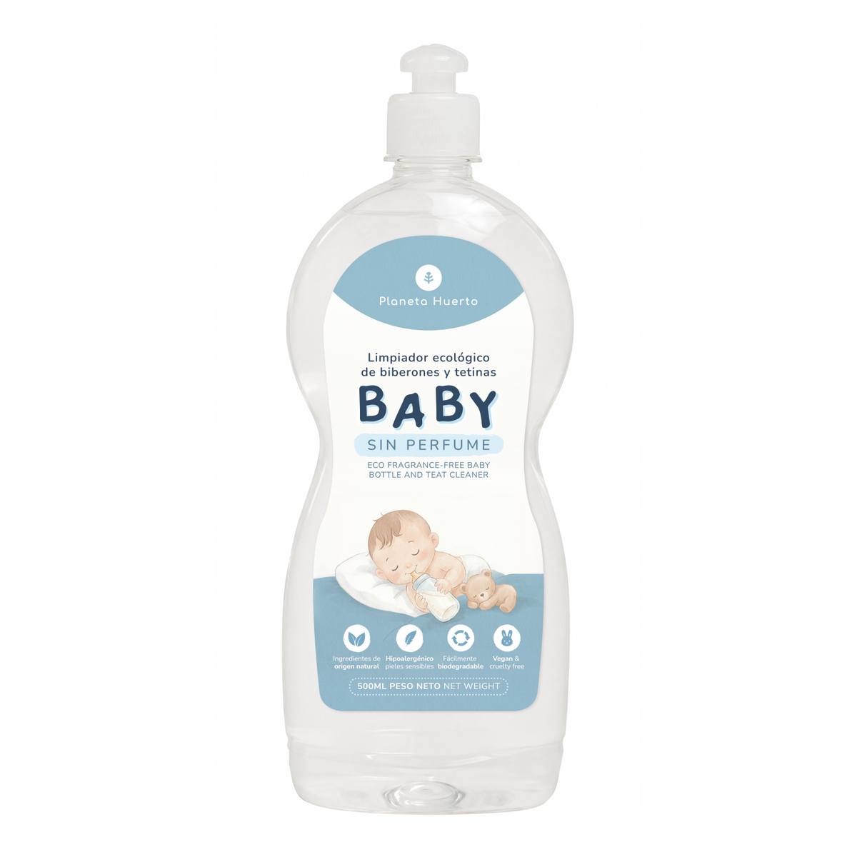 Baby Limpiador de biberones, tetinas y chupetes ECO Planeta Huerto 500 ml