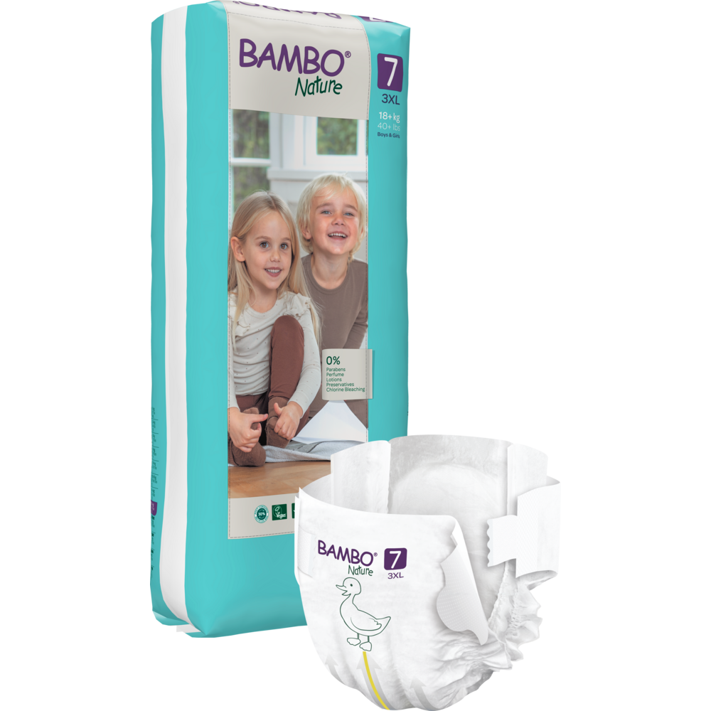 Fralda T7 (+18 Kg) Bambo Nature 40 unidades