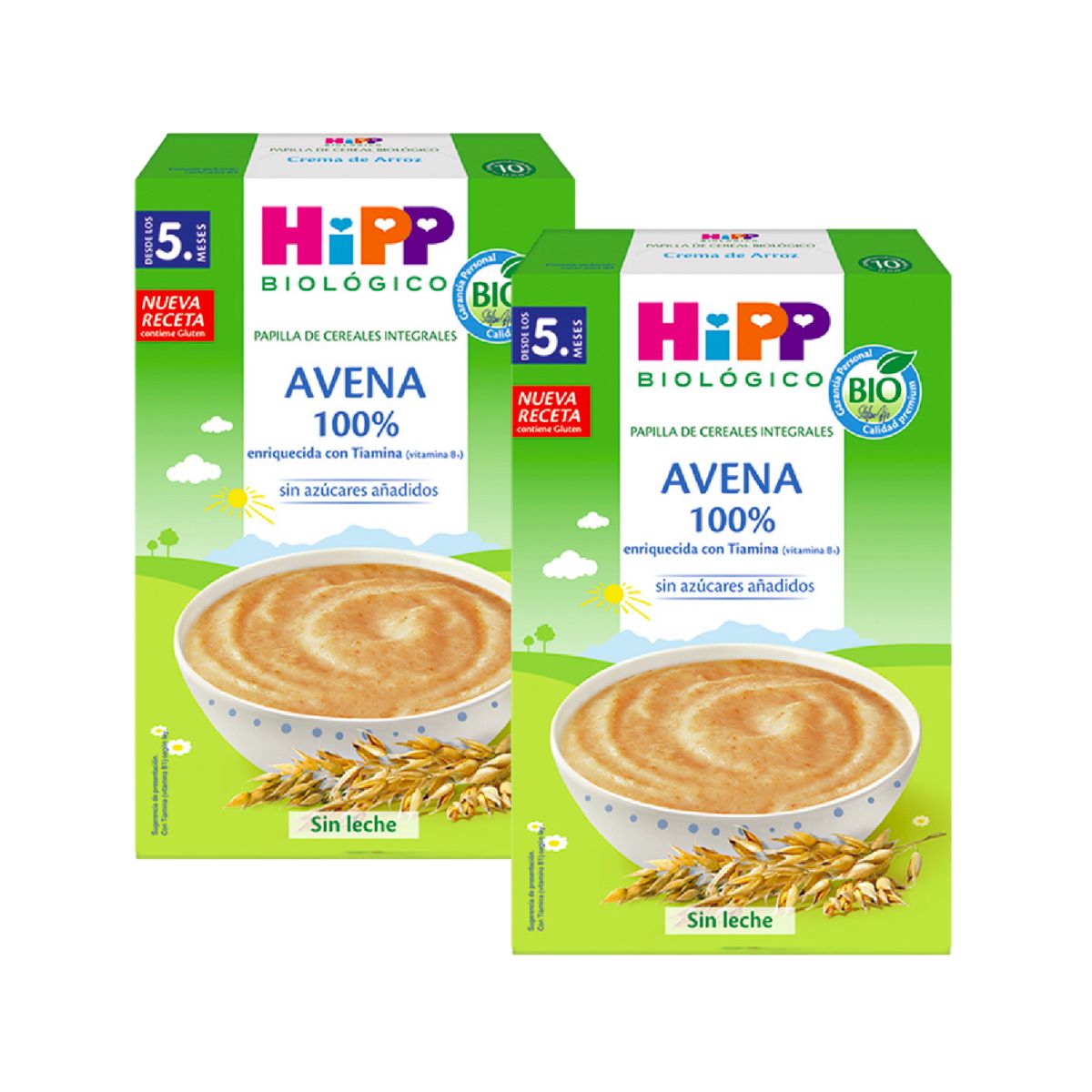 Embalagem x 2 Papas de Aveia 100% Biológica 200 g