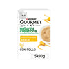GOURMET Nature's Creations Puré Exquisito Líquido com Frango e Abóbora 5x10g
