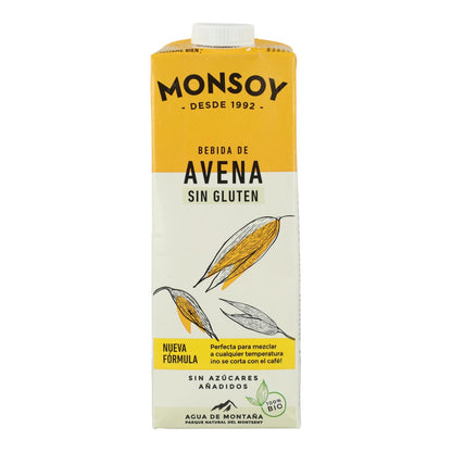Bebida de Aveia Biológica Sem Glúten Monsoy 1 L
