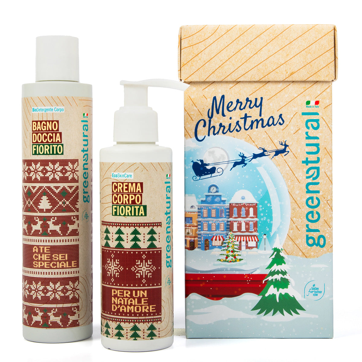 Caixa Feliz Natal Baú Verde Natural