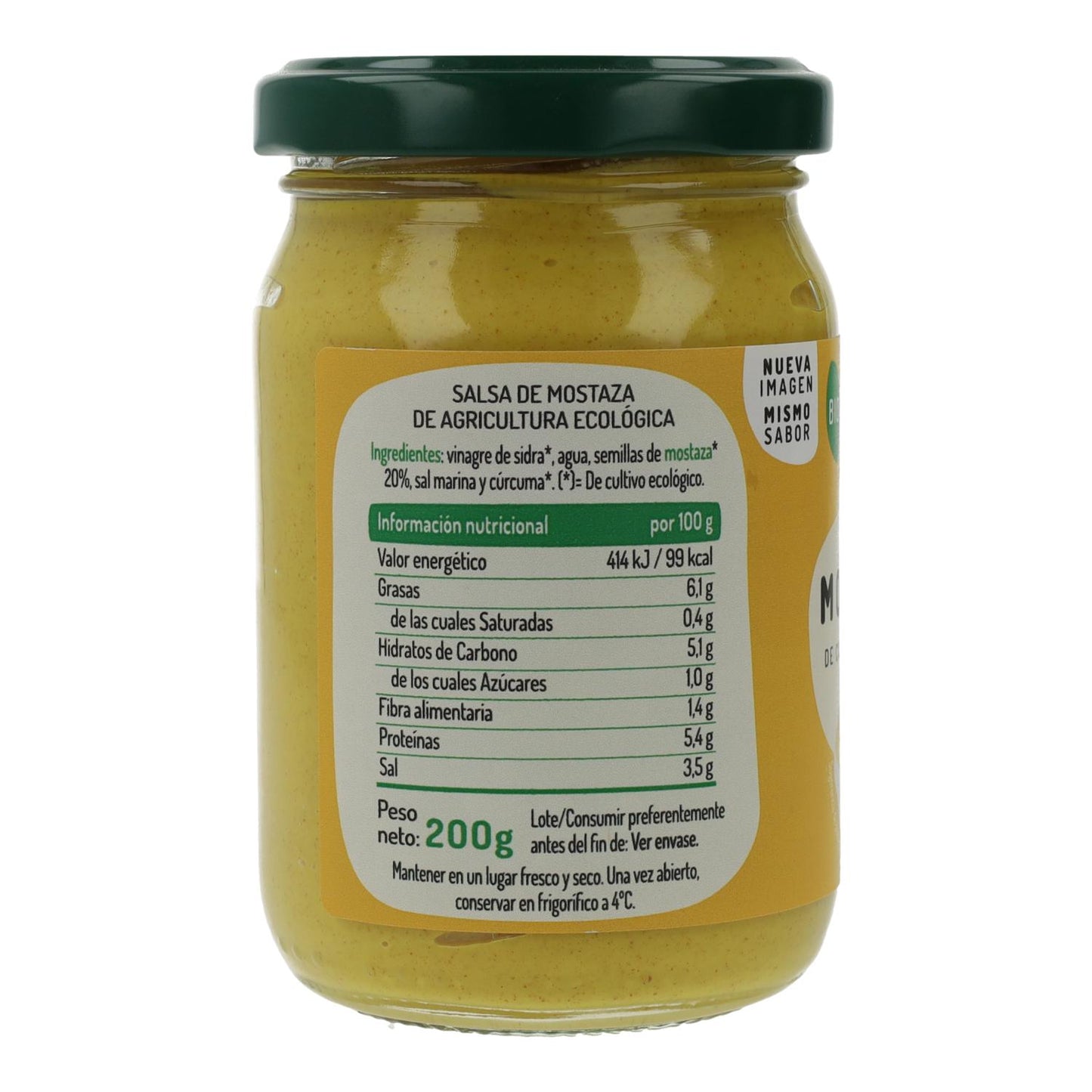 Mostarda Biológica El Granero, 200 gr 