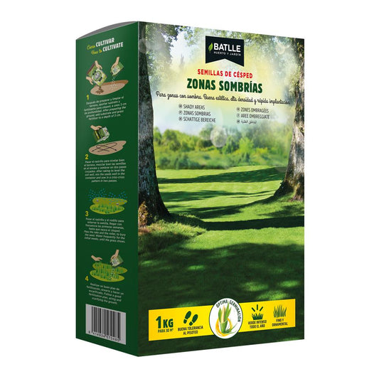 Sementes de erva-batlle para zonas sombreadas 1 kg