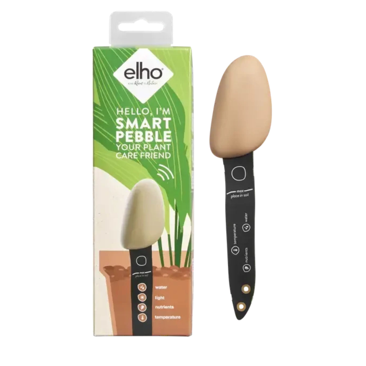 Assistente digital para o cuidado das plantas Elho Smart Pebble