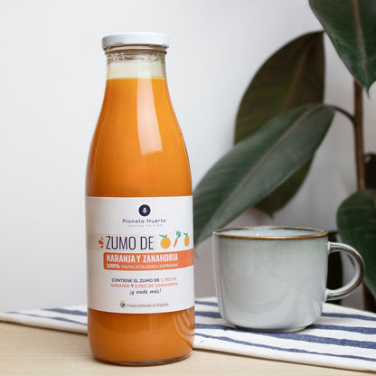 Pack 6x Zumo de Zanahoria y Naranja 100% fruta exprimida Eco Planeta Huerto 750ml