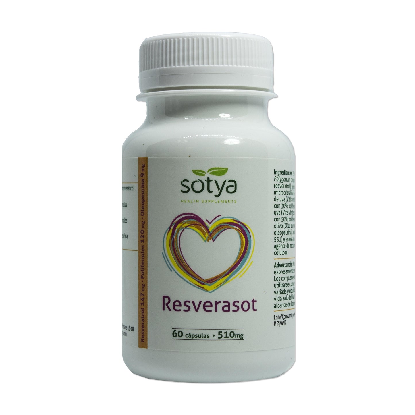 Resverasot Sotya 60 cápsulas vegetales de 510mg