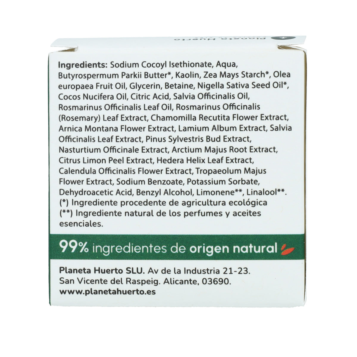 Champô Sólido Anticaspa com Alecrim e Salva Planeta Huerto 85 gr