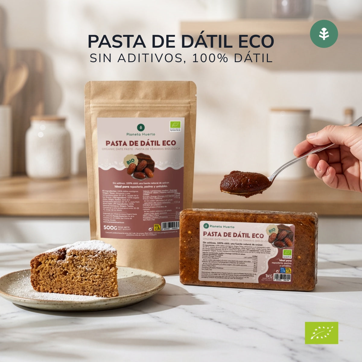 Pasta de tâmaras 100% natural Planeta Huerto 1 kg