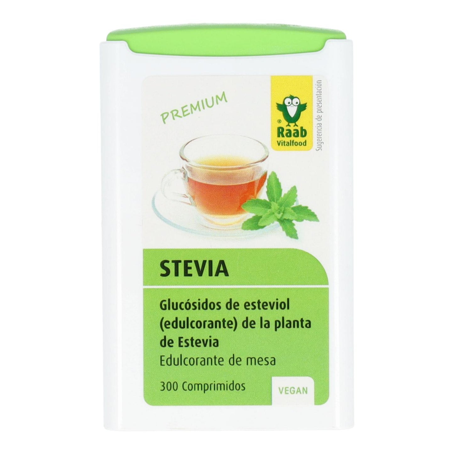 Comprimidos de stévia Raab Premium, 300 comprimidos