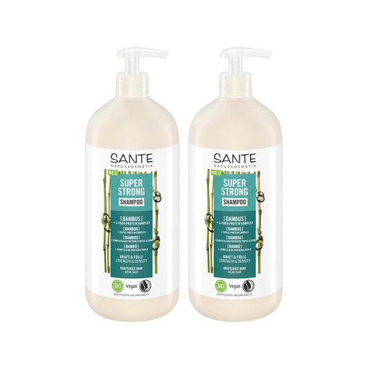 Pack de 2 Champôs Sante Super Fortes de Bambu 950 ml