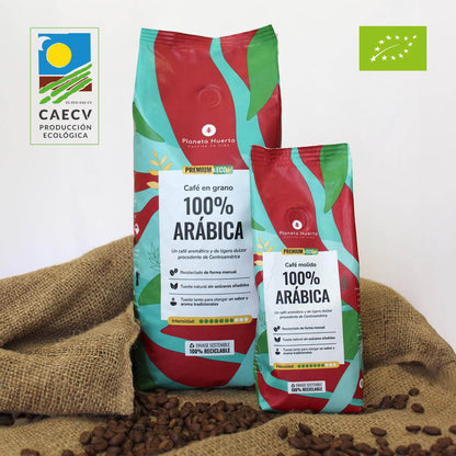Pack 12x Café en grano Eco 100% Arábica Planeta Huerto 1 Kg