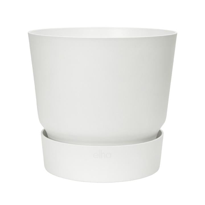 Floreira Elho Greenville Branca com Pires Integrado 25 cm