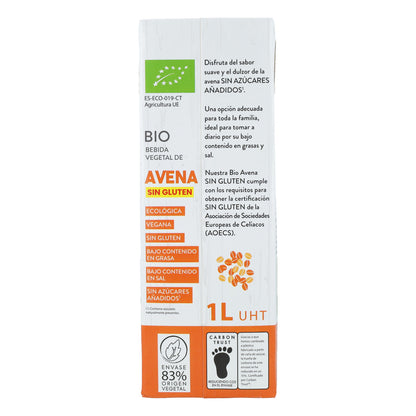 Bebida de Aveia Natural Sem Glúten Bio Sol 1 L