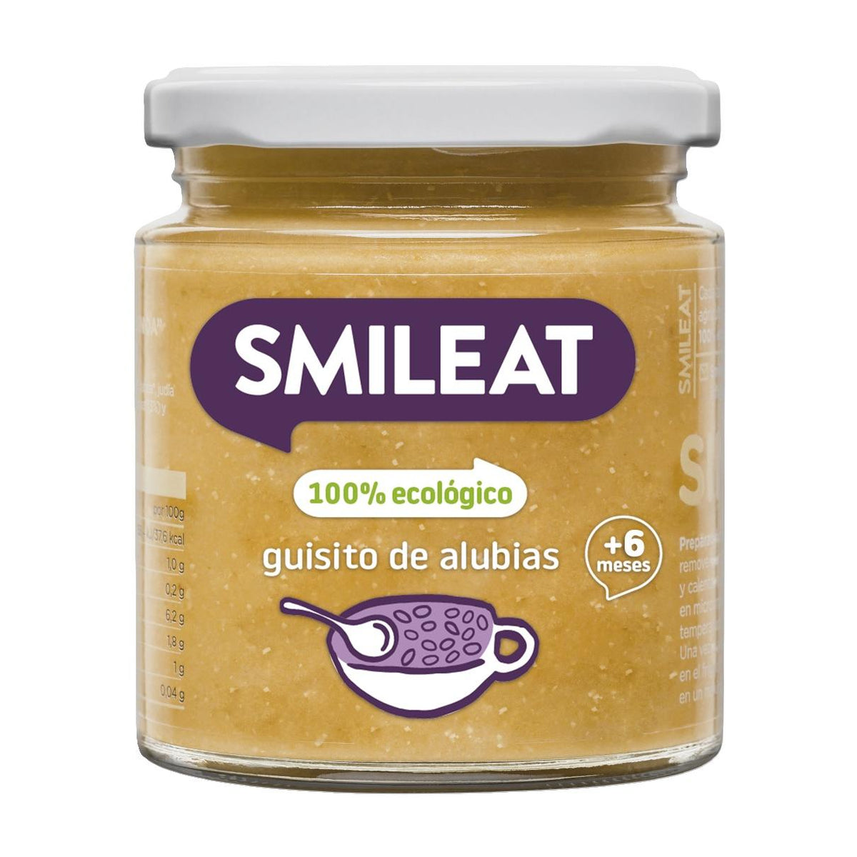 Pote para estufado de feijão biológico Smileat, 230 g