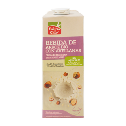 Bebida Biológica de Arroz com Avelã La Finestra Sul Cielo 1 L
