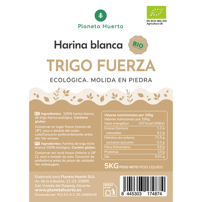 Farinha de Trigo Branca Força Eco Planeta Huerto 5 Kg