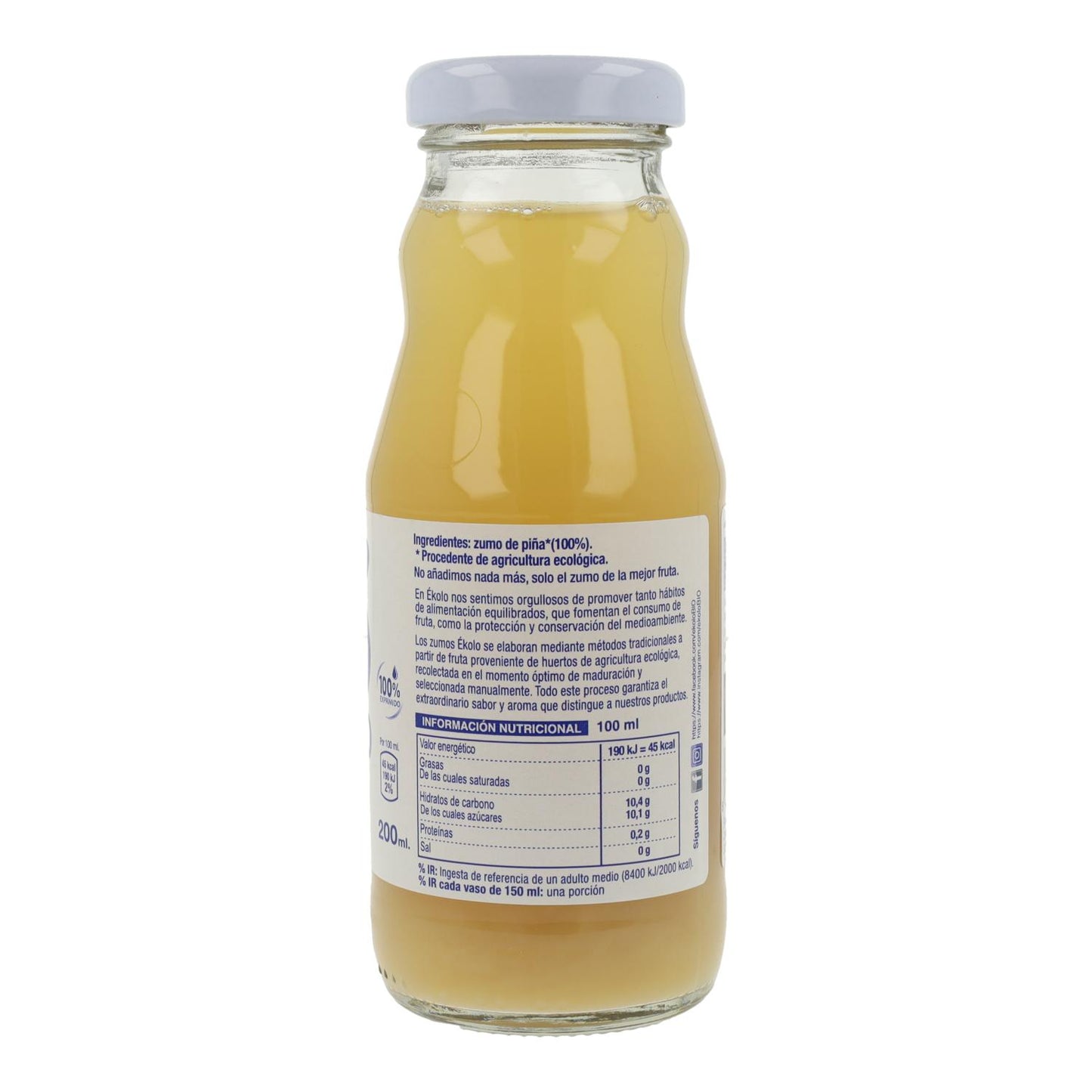 Ékolo Sumo de Ananás Biológico 100% Espremido 750 ml