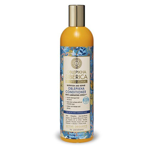 Condicionador Oblepikha para cabelos fracos e danificados, 400 ml