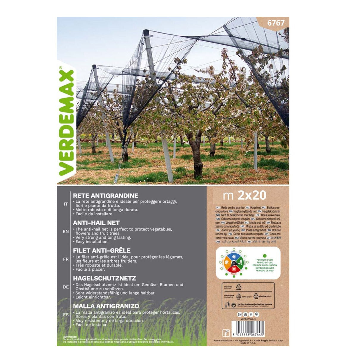 Tela anti-granizo Verdemax 4 x 10 m