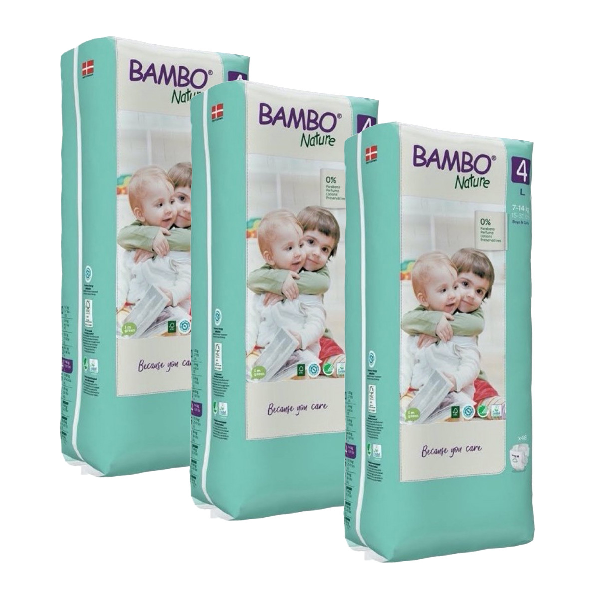 Pack de fraldas Bambo Maxi T4, 7-14 kg, 144 unidades