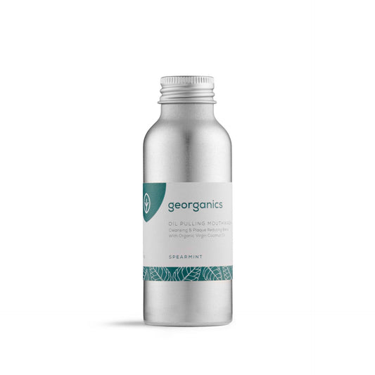 Colutório com Óleo de Coco e Hortelã Georganics Recipiente de Alumínio 100 ml
