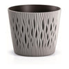Vaso Duna com encaixe taupe D 19 x 17