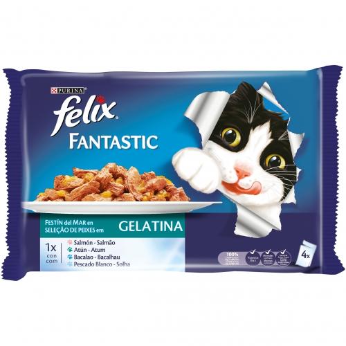 FELIX Fantastic Sea Feast em Gelatina 4 x 85 g