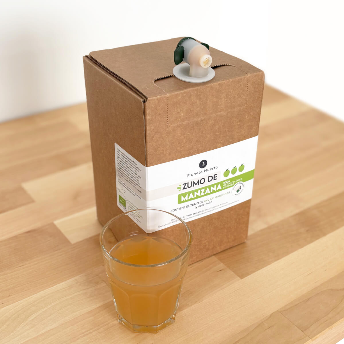 Sumo de Maçã 100% fruta espremida Eco Planeta Huerto 3 L Saco em Caixa