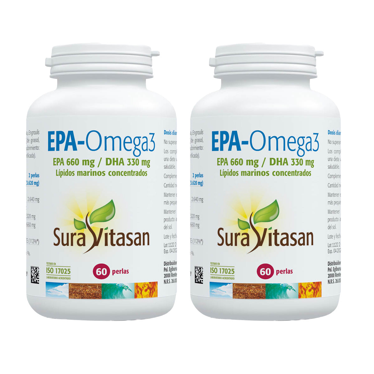 Embalagem 2x EPA - Ómega-3, Sura Vitasan, 60 pérolas