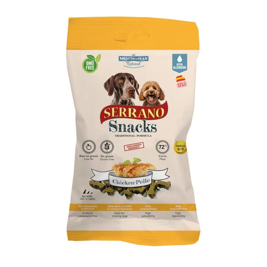 Petiscos de Frango Serrano para cães 100 g